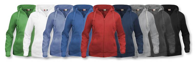 Basic Hoody Fullzip billig hettejakke med trykk dame&herre 