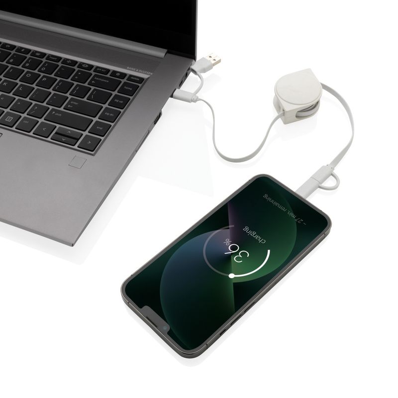 Uttrekkbar ladekabel 4 i 1 ladekabel -Rask lading