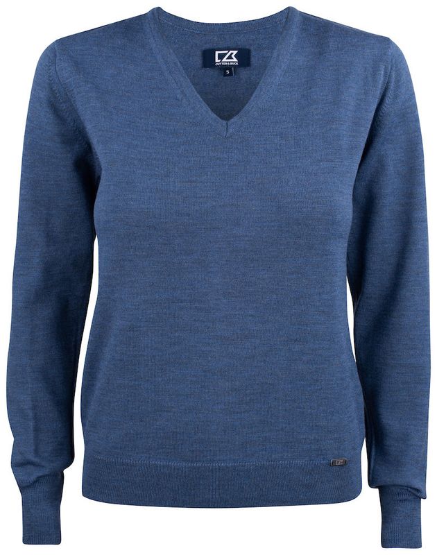 Everett dame V-neck Merinoull 