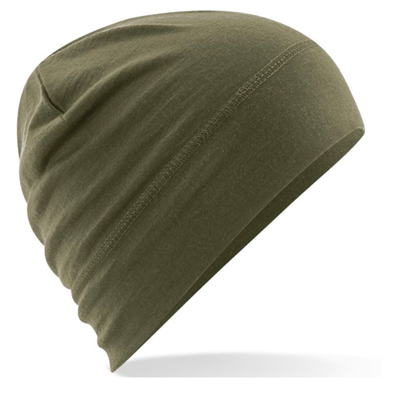 Rimelig merinoull lue med logo